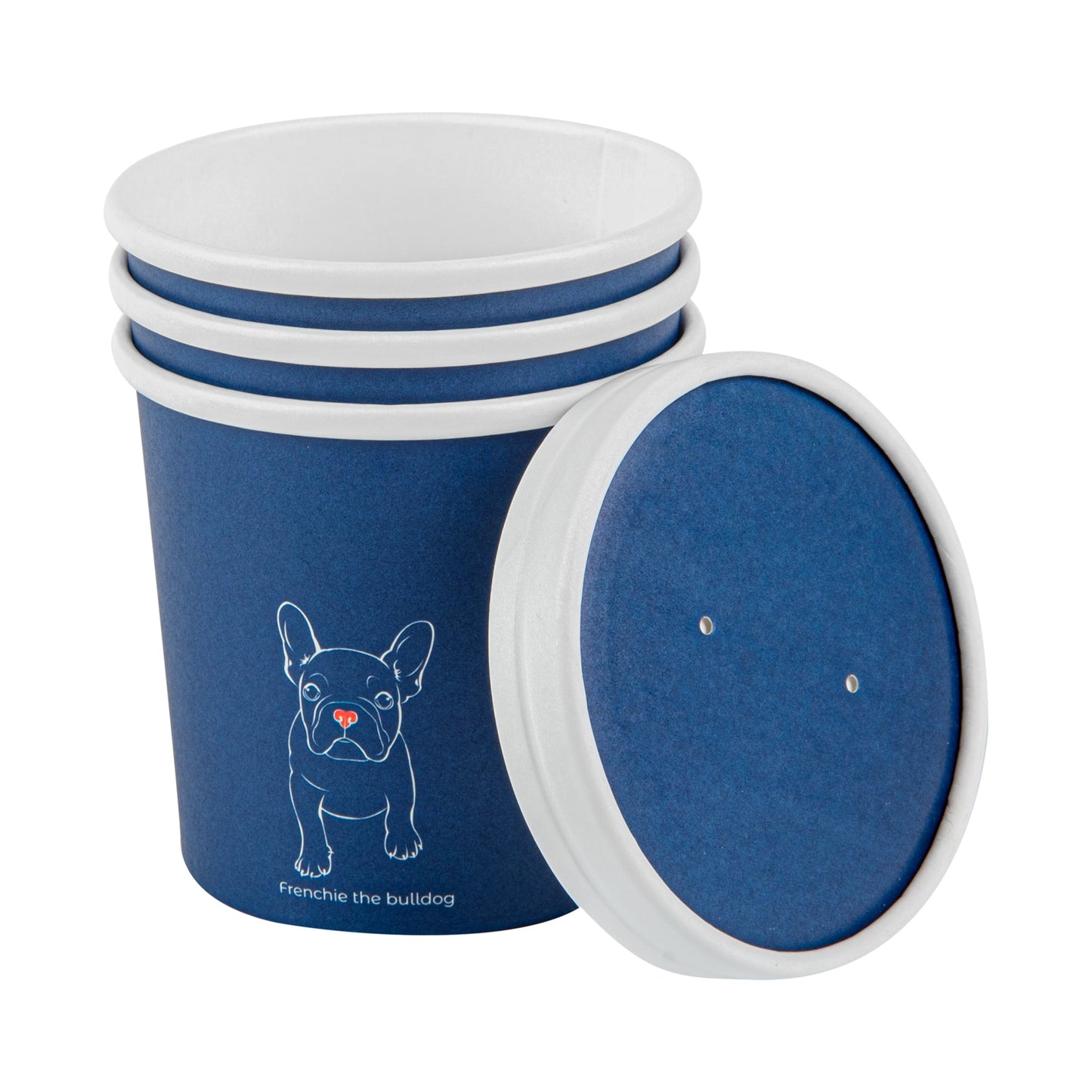 Bio Tek 12 oz Round Frenchie Paper Soup Container - 3 1/2" x 3 1/2" x 3 1/2" - 200 count box