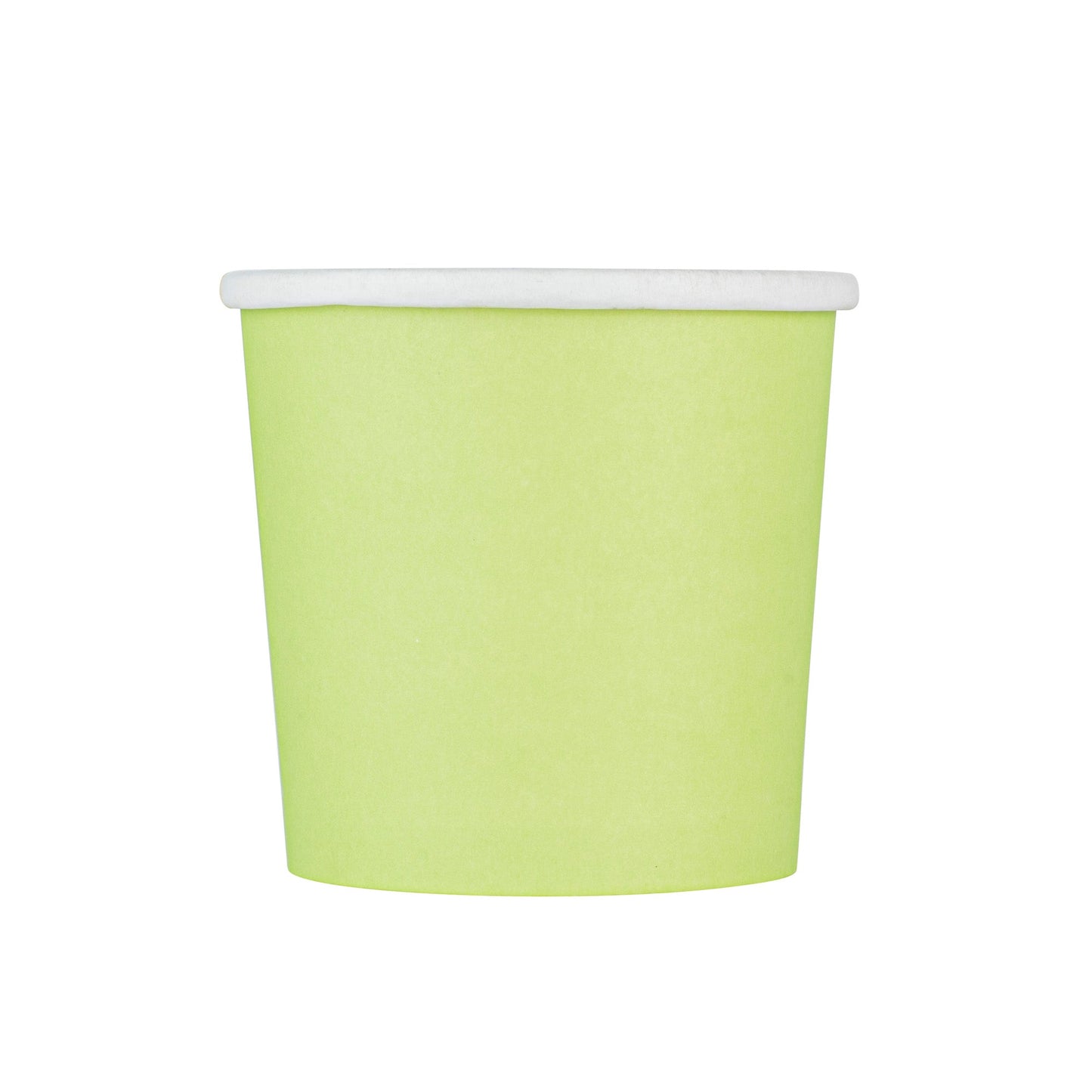 Bio Tek 12 oz Round Eco Green Paper Soup Container - 3 1/2" x 3 1/2" x 3 1/2" - 25 count box