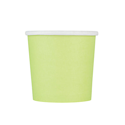 Bio Tek 12 oz Round Eco Green Paper Soup Container - 3 1/2" x 3 1/2" x 3 1/2" - 200 count box
