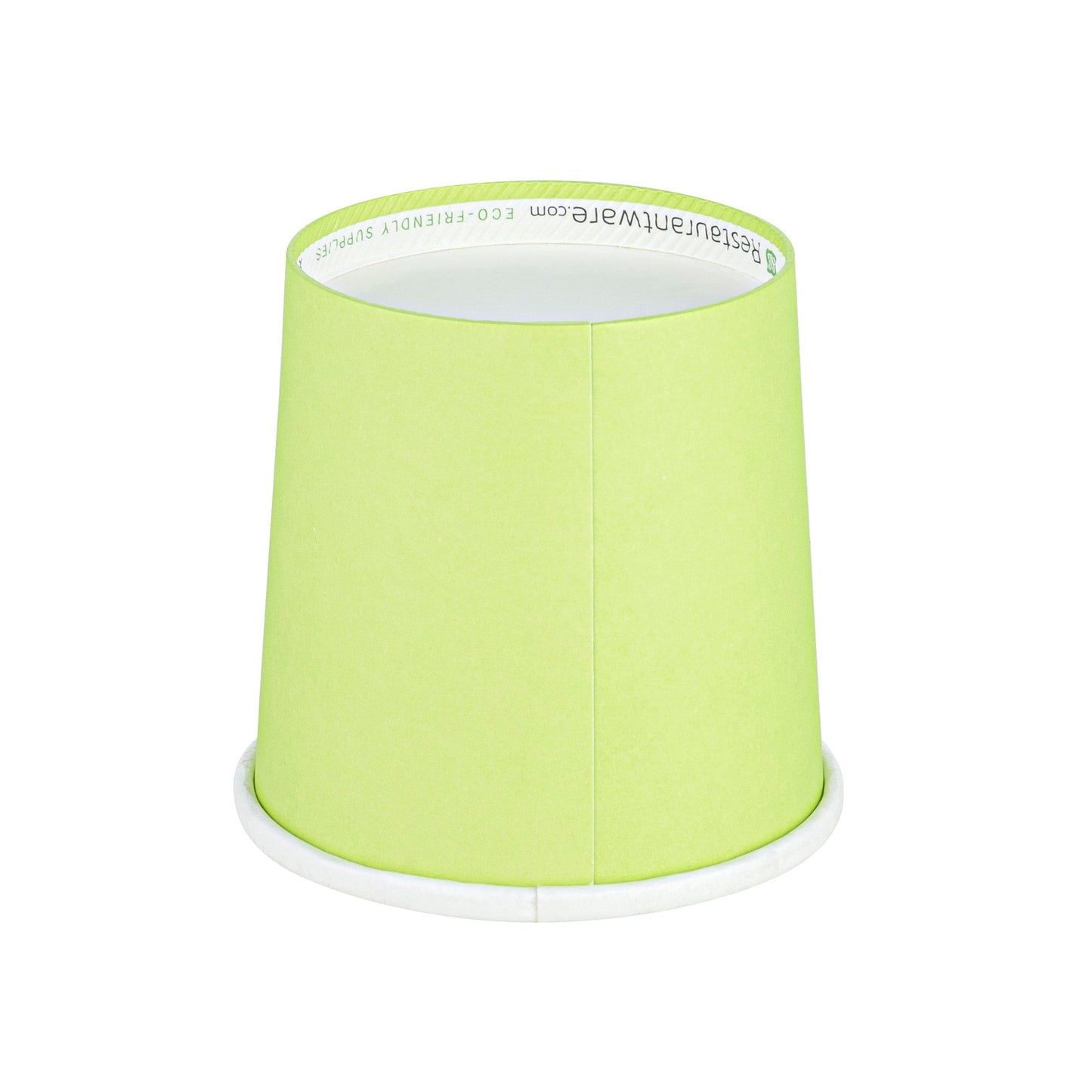 Bio Tek 12 oz Round Eco Green Paper Soup Container - 3 1/2" x 3 1/2" x 3 1/2" - 200 count box