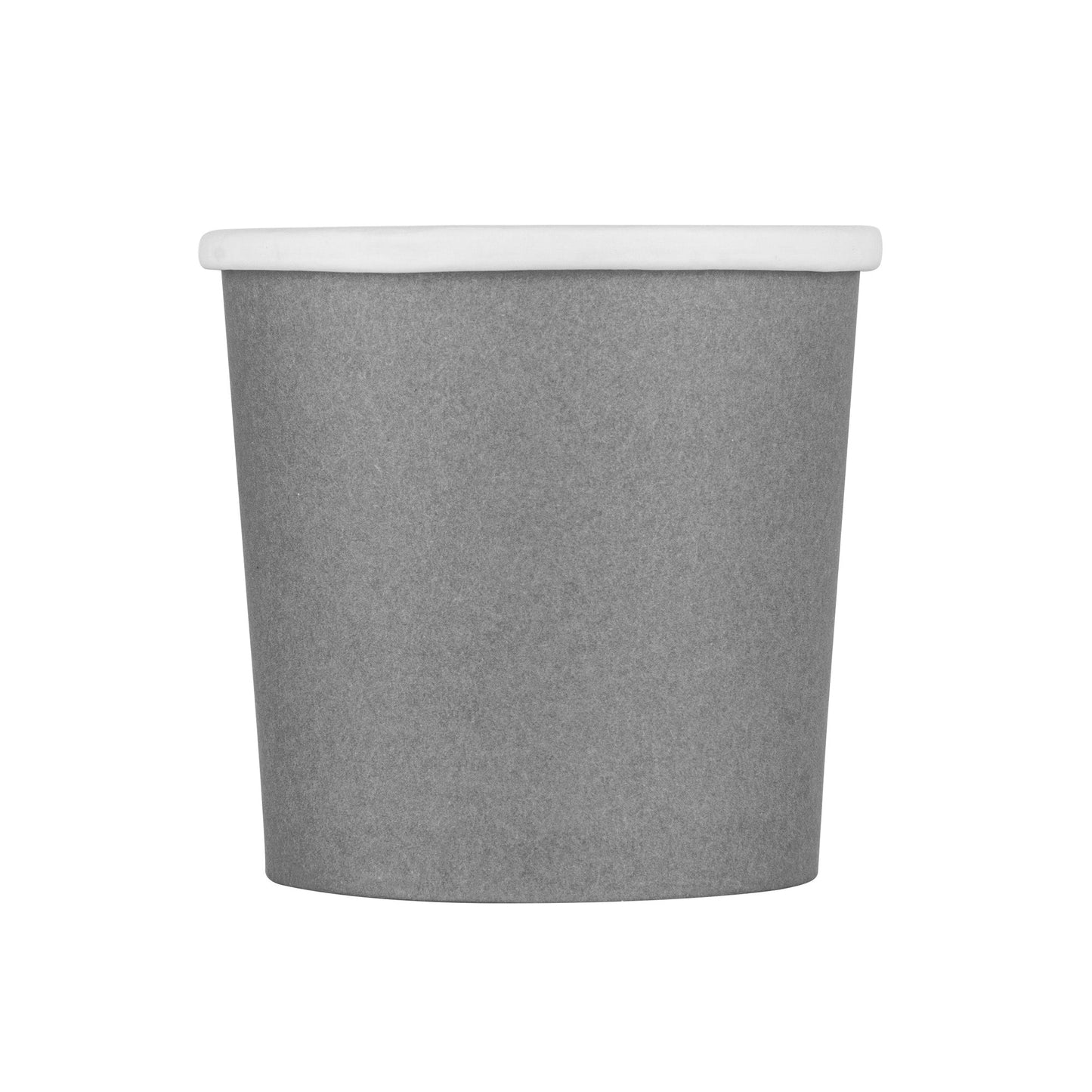 Bio Tek 12 oz Round Gray Paper Soup Container - 3 1/2" x 3 1/2" x 3 1/2" - 200 count box