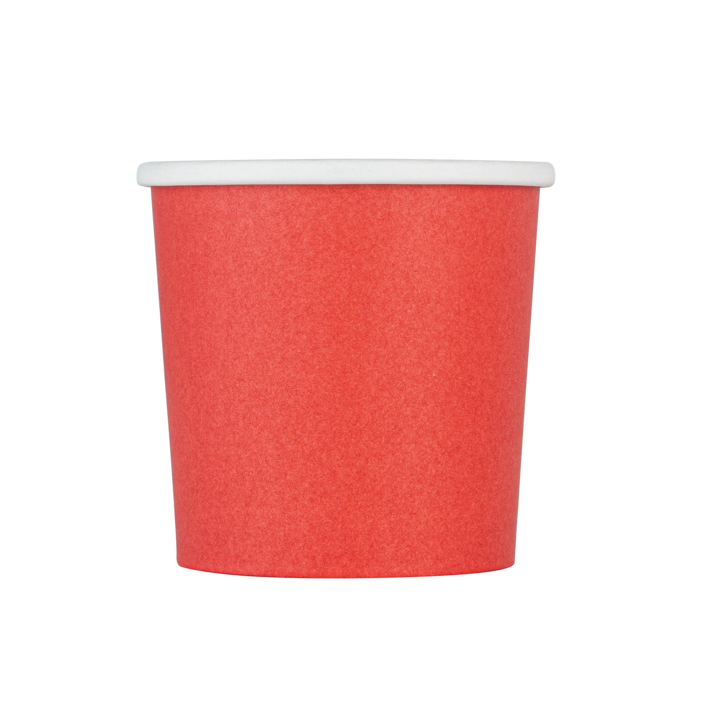 Bio Tek 12 oz Round Red Paper Soup Container - 3 1/2" x 3 1/2" x 3 1/2" - 200 count box