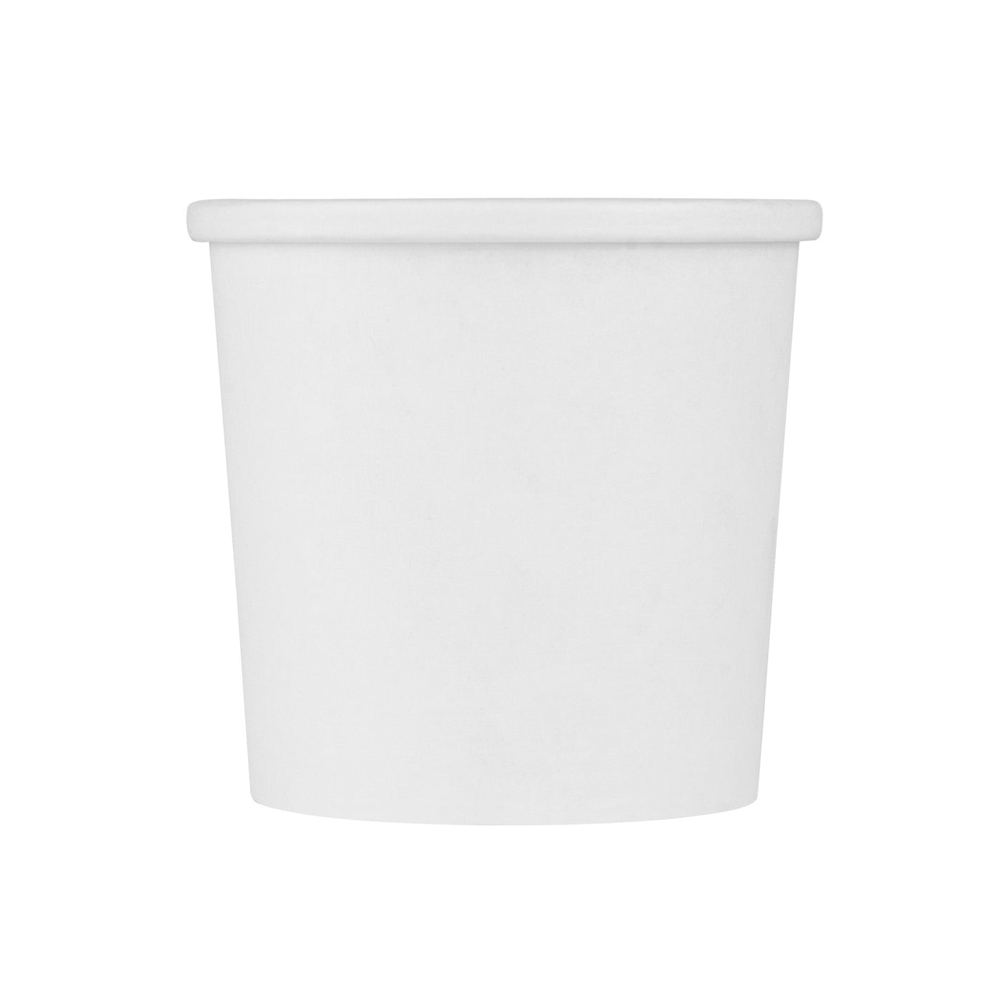 Bio Tek 12 oz Round White Paper Soup Container - 3 1/2" x 3 1/2" x 3 1/2" - 200 count box