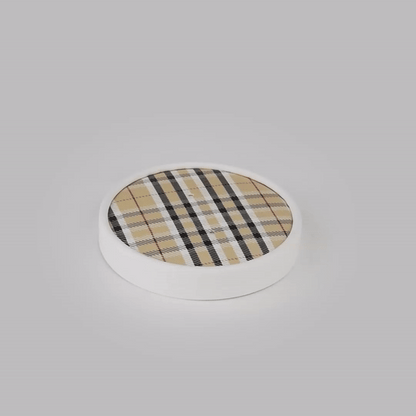 Bio Tek Round Plaid Paper Soup Container Lid - Fits 12 oz - 25 count box