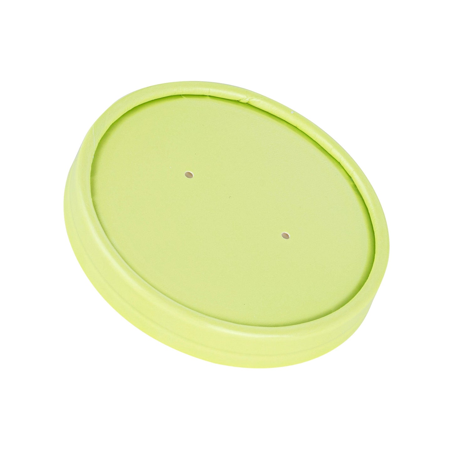 Bio Tek Round Eco Green Paper Soup Container Lid - Fits 12 oz - 200 count box