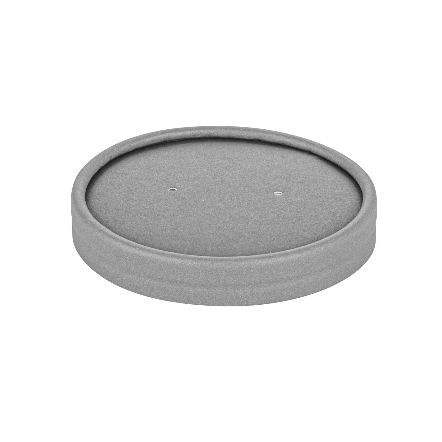 Bio Tek Round Gray Paper Soup Container Lid - Fits 12 oz - 200 count box