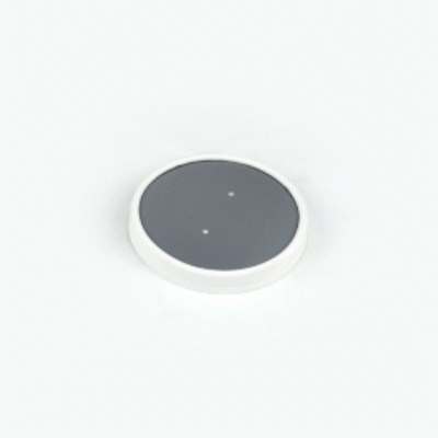 Bio Tek Round Gray Soup Container Lid - White Rim, Fits 12 oz - 200 count box