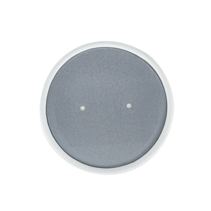 Bio Tek Round Gray Soup Container Lid - White Rim, Fits 12 oz - 200 count box
