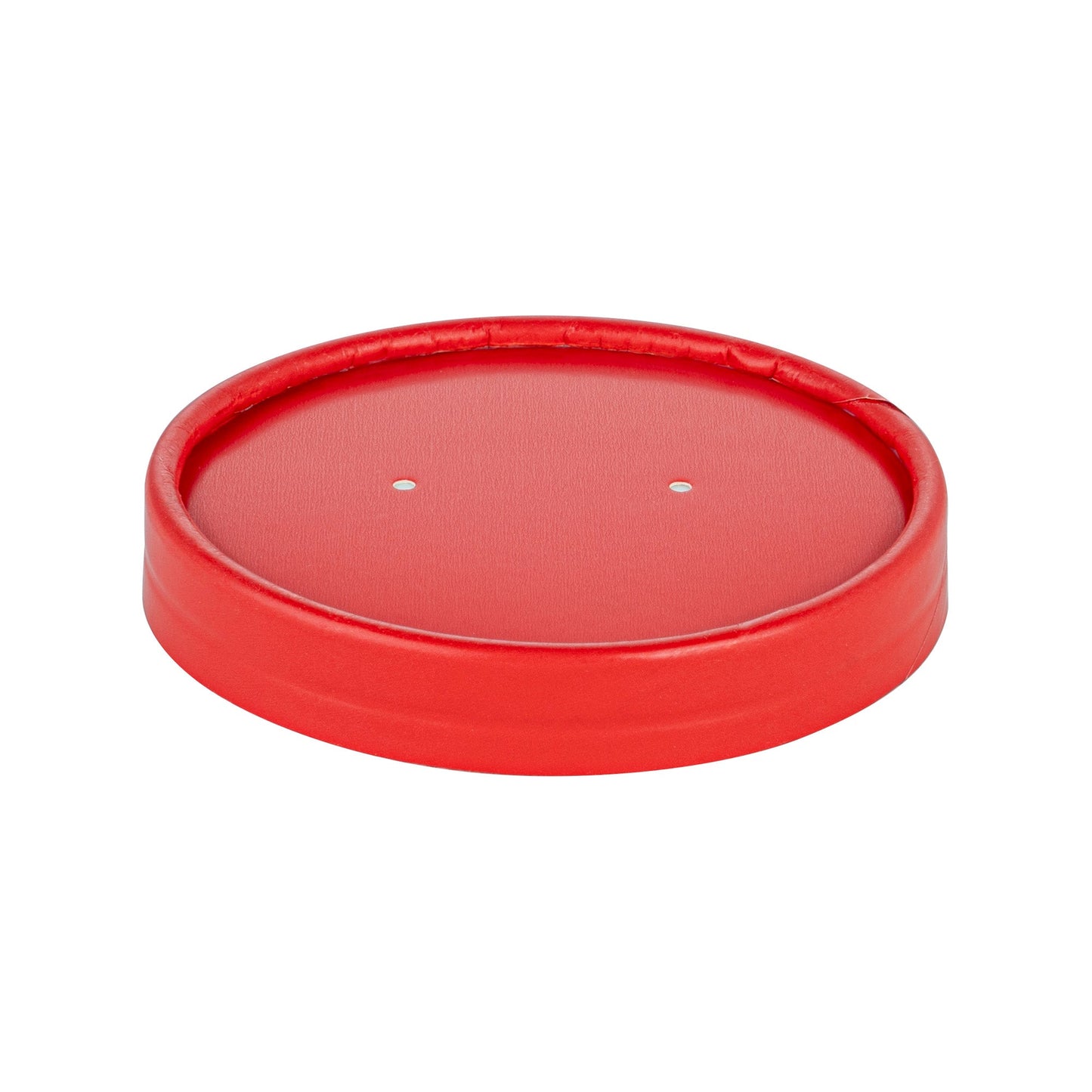 Bio Tek Round Red Paper Soup Container Lid - Fits 12 oz - 25 count box