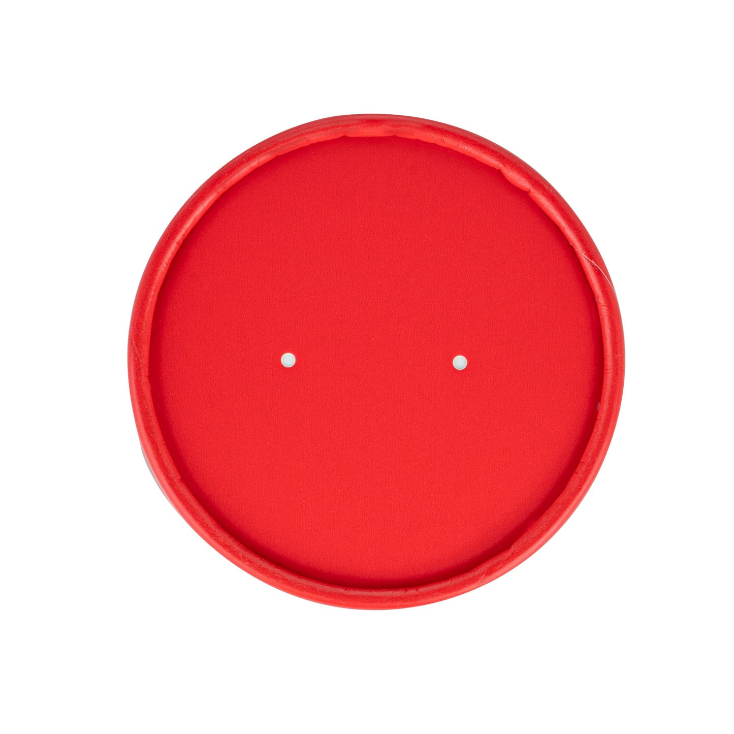 Bio Tek Round Red Paper Soup Container Lid - Fits 12 oz - 25 count box