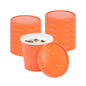 Bio Tek Round Tangerine Orange Paper Soup Container Lid - Fits 12 oz - 25 count box