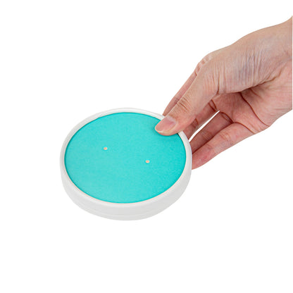 Bio Tek Round Turquoise Paper Soup Container Lid - Fits 12 oz - 200 count box
