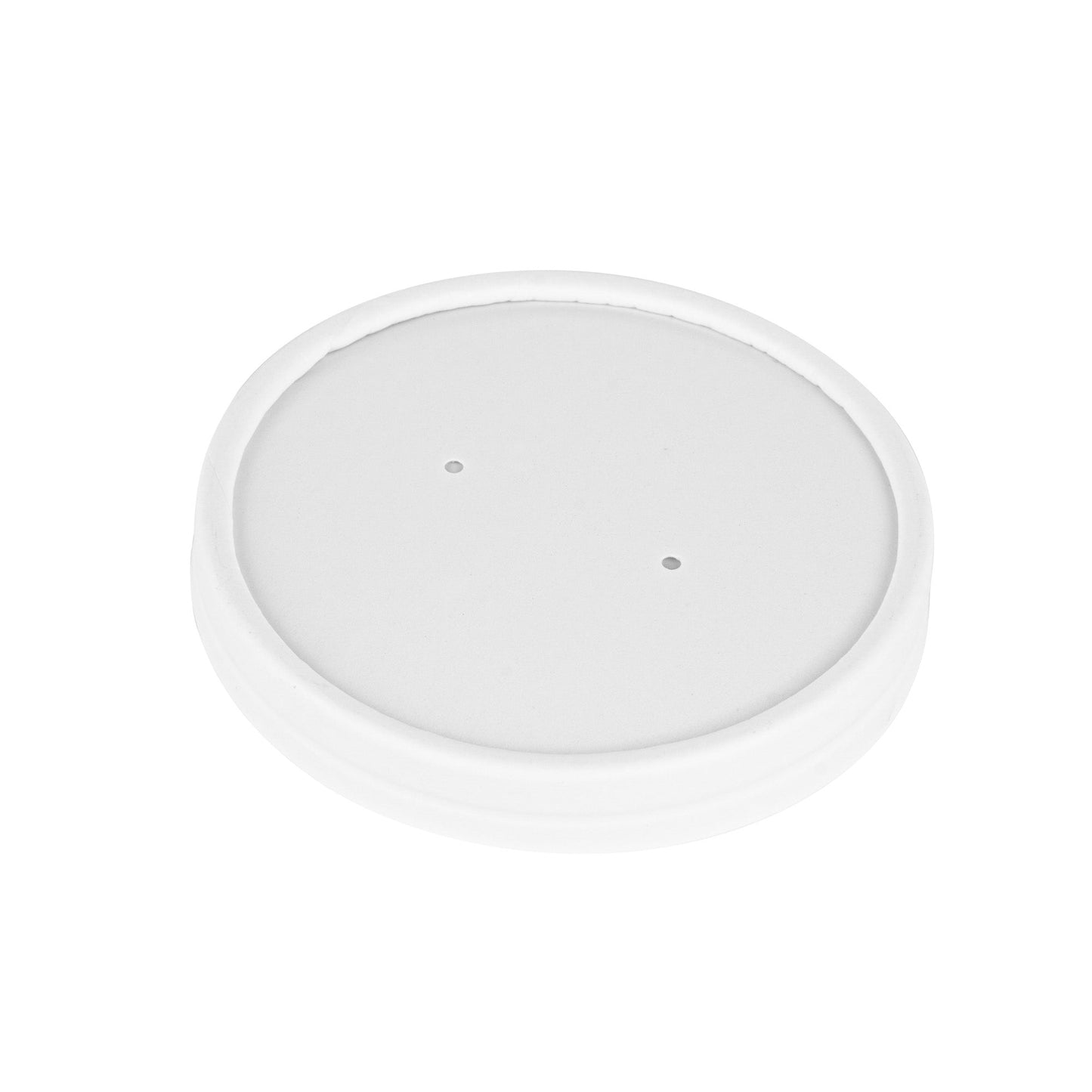 Bio Tek Round White Paper Soup Container Lid - Fits 8 and 12 oz - 200 count box