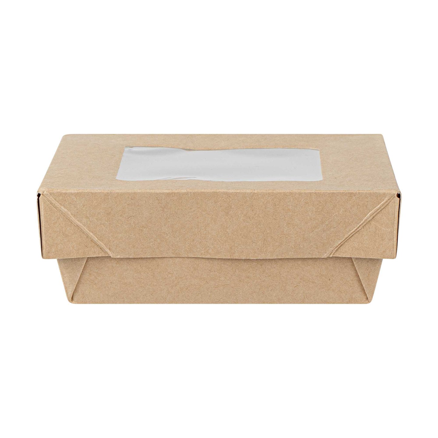 Cafe Vision 13 oz Square Kraft Paper Small Take Out Container - 4 1/2" x 4 1/2" x 1 1/2" - 25 count box