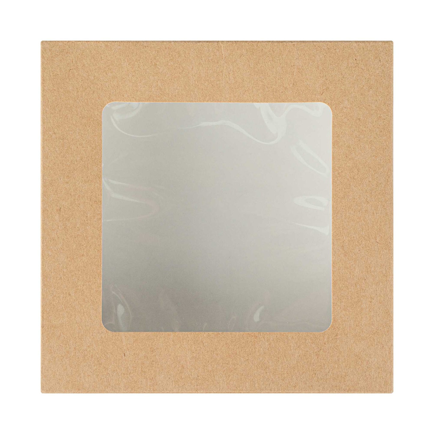 Cafe Vision 27 oz Square Kraft Paper Medium Take Out Container - 5 1/4" x 5 1/4" x 2" - 200 count box