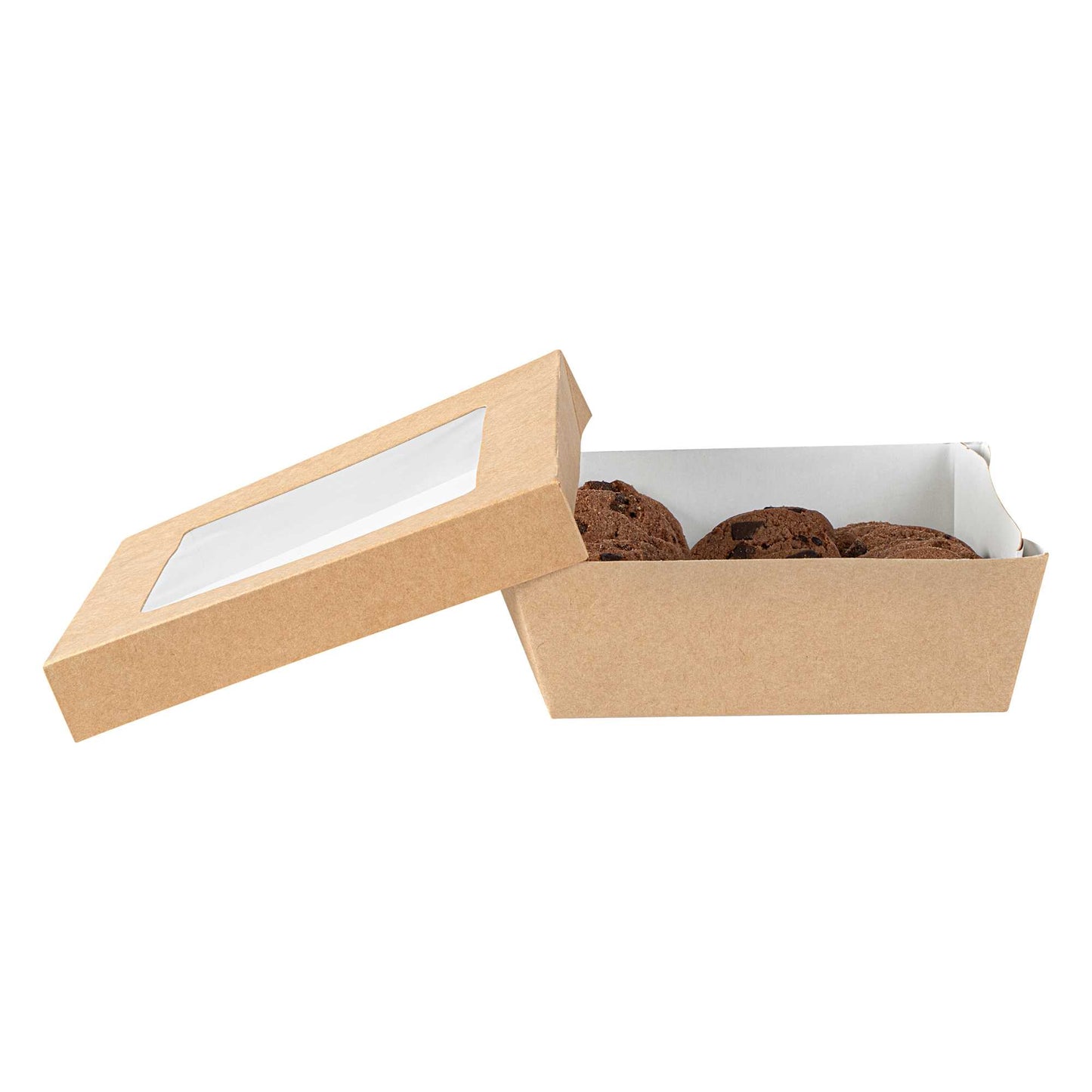 Cafe Vision 34 oz Square Kraft Paper Large Take Out Container - 6" x 6" x 2" - 200 count box