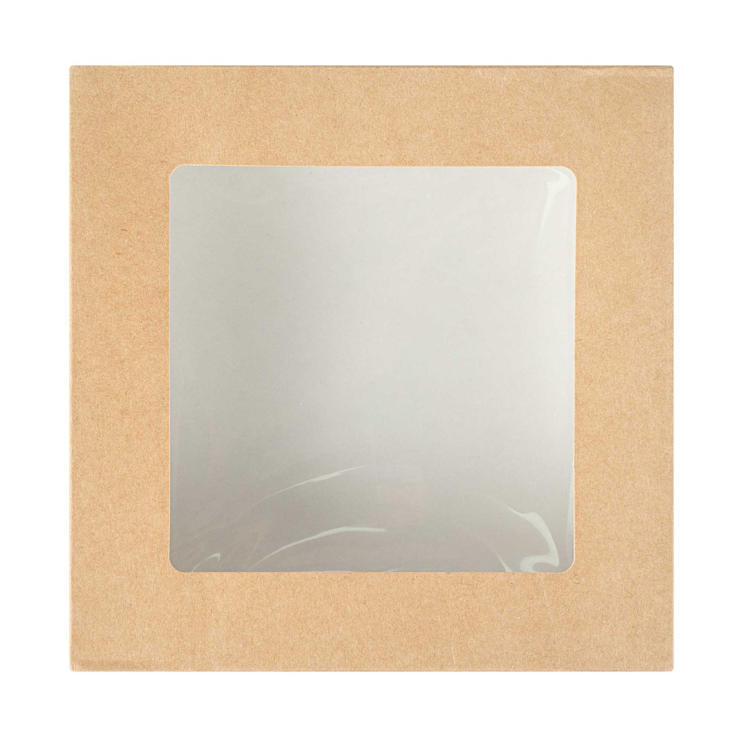 Cafe Vision 34 oz Square Kraft Paper Large Take Out Container - 6" x 6" x 2" - 200 count box