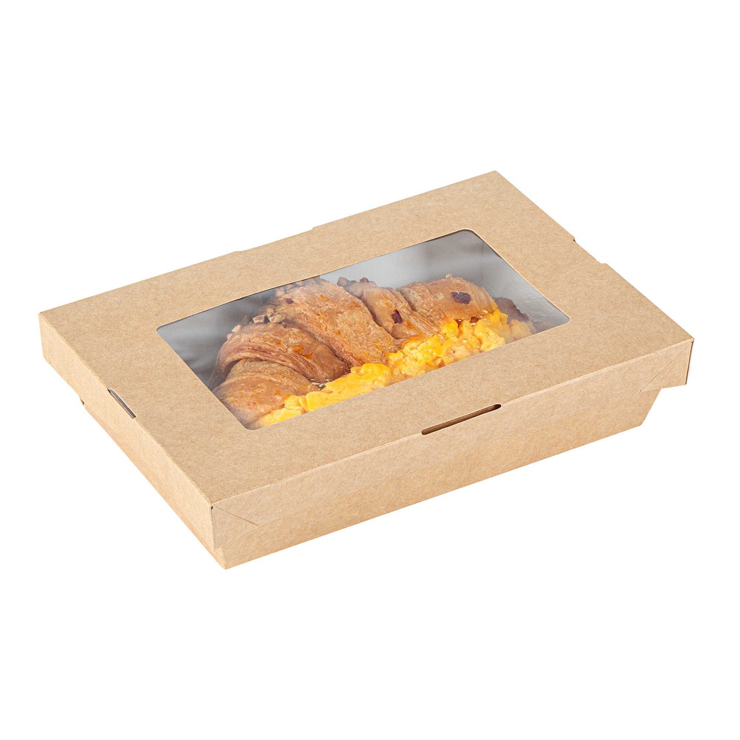 Cafe Vision 28 oz Rectangle Kraft Paper Small Take Out Container - 7 1/2" x 5" x 1 1/2" - 25 count box