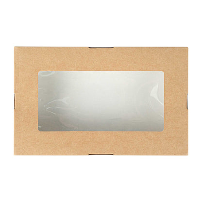 Cafe Vision 28 oz Rectangle Kraft Paper Small Take Out Container - 7 1/2" x 5" x 1 1/2" - 200 count box