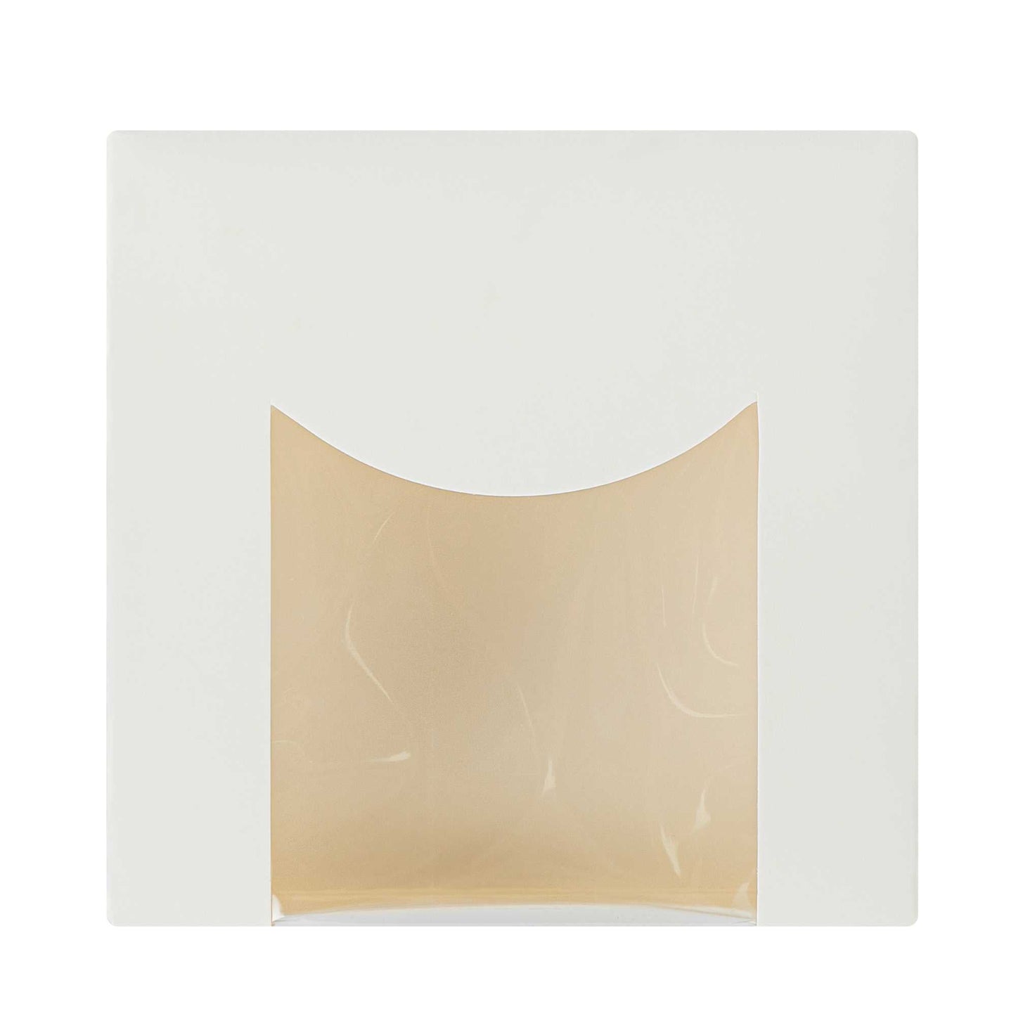 Cafe Vision 11 oz Square White Paper Small Take Out Container - 4" x 4" x 1 1/2" - 25 count box
