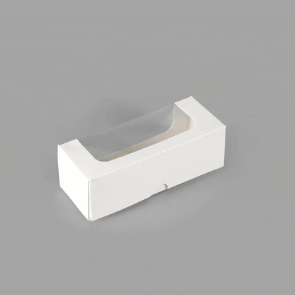 Cafe Vision 13 oz Rectangle White Paper Small Take Out Container - 6" x 2 1/2" x 2" - 50 count box