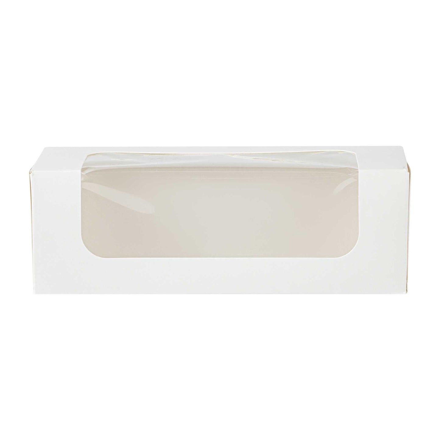 Cafe Vision 13 oz Rectangle White Paper Small Take Out Container - 6" x 2 1/2" x 2" - 50 count box