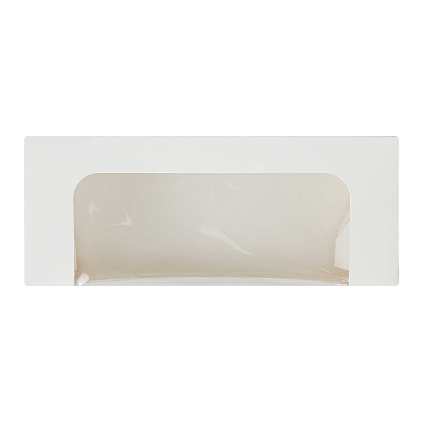 Cafe Vision 13 oz Rectangle White Paper Small Take Out Container - 6" x 2 1/2" x 2" - 50 count box