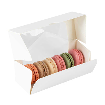 Cafe Vision 13 oz Rectangle White Paper Small Take Out Container - 6" x 2 1/2" x 2" - 200 count box