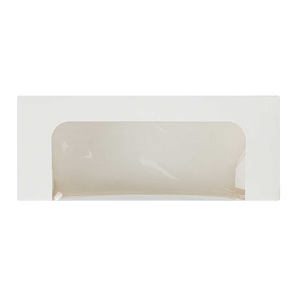 Cafe Vision 13 oz Rectangle White Paper Small Take Out Container - 6" x 2 1/2" x 2" - 200 count box