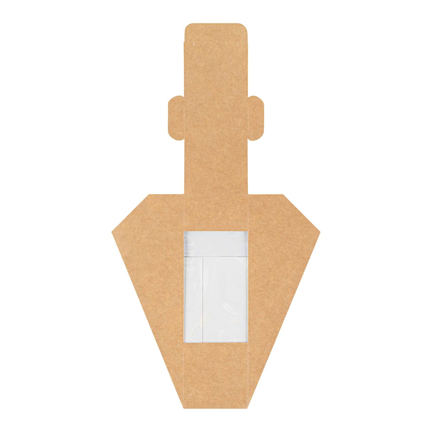 Cafe Vision Triangle Kraft Paper Small Sandwich Box - 4 3/4" x 4 3/4" x 2" - 25 count box