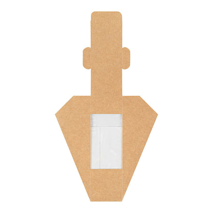 Cafe Vision Triangle Kraft Paper Small Sandwich Box - 4 3/4" x 4 3/4" x 2" - 25 count box