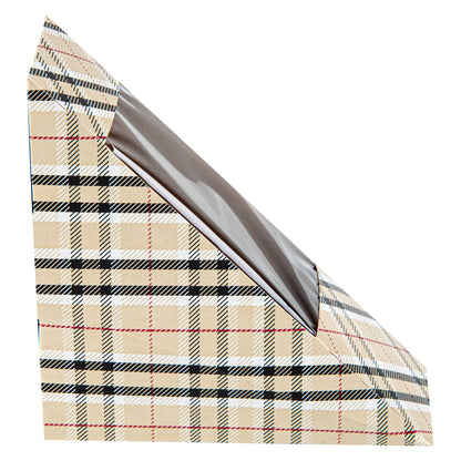 Cafe Vision Triangle Plaid Paper Small Sandwich Box - 4 3/4" x 4 3/4" x 2" - 200 count box