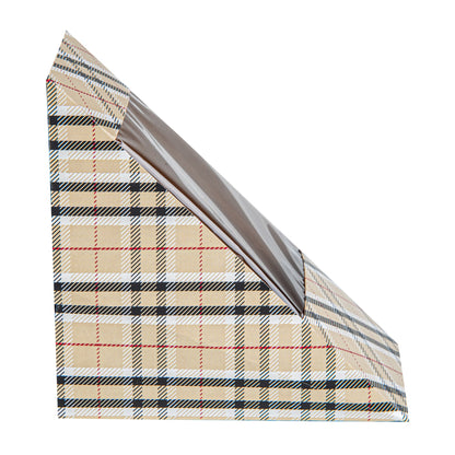 Cafe Vision Triangle Plaid Paper Medium Sandwich Box - 4 3/4" x 4 3/4" x 2 3/4" - 200 count box