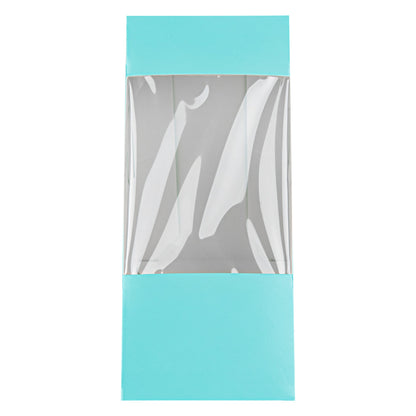 Cafe Vision Triangle Turquoise Paper Medium Sandwich Box - 4 3/4" x 4 3/4" x 2 3/4" - 200 count box