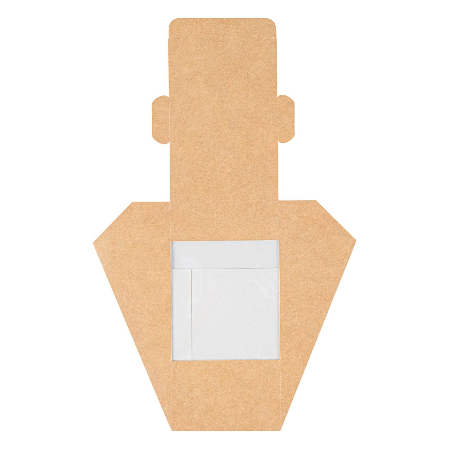 Cafe Vision Triangle Kraft Paper Large Sandwich Box - 4 3/4" x 4 3/4" x 3 1/4" - 200 count box