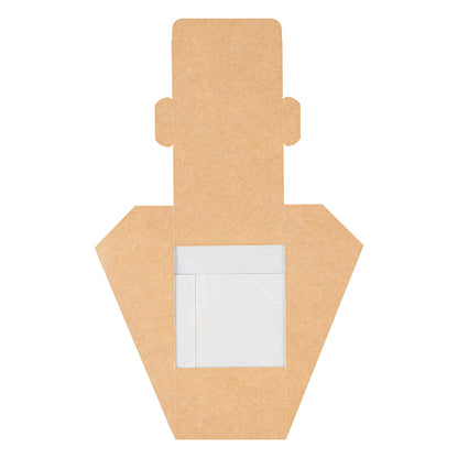 Cafe Vision Triangle Kraft Paper Large Sandwich Box - 4 3/4" x 4 3/4" x 3 1/4" - 200 count box