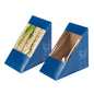 Cafe Vision Triangle Frenchie Paper Large Sandwich Box - 4 3/4" x 4 3/4" x 3 1/4" - 25 count box