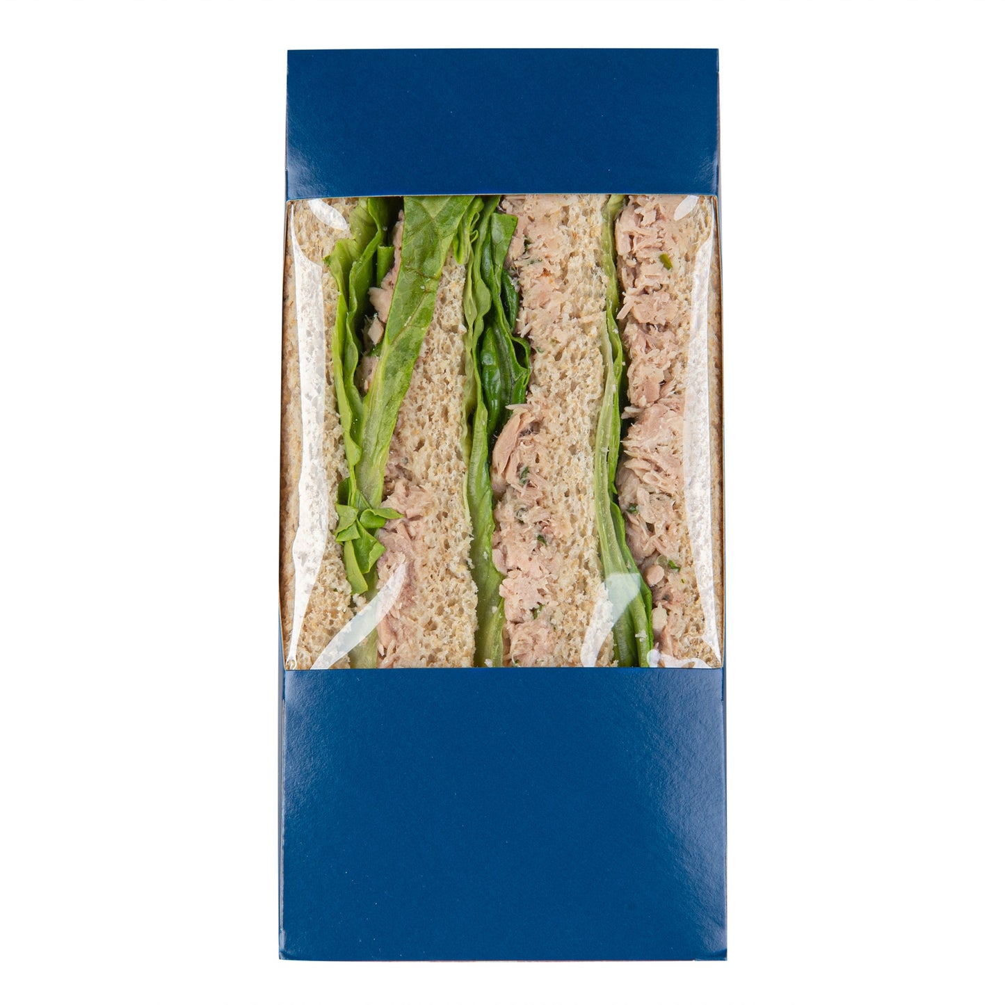 Cafe Vision Triangle Frenchie Paper Large Sandwich Box - 4 3/4" x 4 3/4" x 3 1/4" - 25 count box