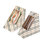 Cafe Vision Triangle Plaid Paper Large Sandwich Box - 4 3/4" x 4 3/4" x 3 1/4" - 25 count box