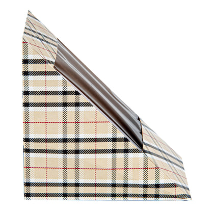 Cafe Vision Triangle Plaid Paper Large Sandwich Box - 4 3/4" x 4 3/4" x 3 1/4" - 200 count box