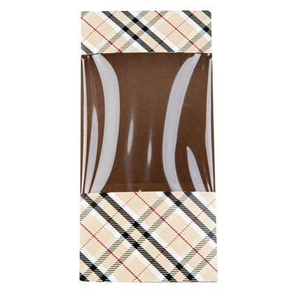 Cafe Vision Triangle Plaid Paper Large Sandwich Box - 4 3/4" x 4 3/4" x 3 1/4" - 200 count box