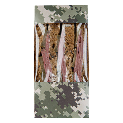 Cafe Vision Triangle Camouflage Paper Large Sandwich Box - 4 3/4" x 4 3/4" x 3 1/4" - 25 count box