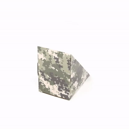 Cafe Vision Triangle Camouflage Paper Large Sandwich Box - 4 3/4" x 4 3/4" x 3 1/4" - 200 count box