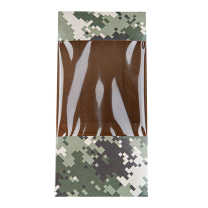 Cafe Vision Triangle Camouflage Paper Large Sandwich Box - 4 3/4" x 4 3/4" x 3 1/4" - 200 count box