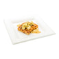 Pulp Tek Square White Sugarcane / Bagasse Large Plate - 10 1/4" x 10 1/4" x 1/2" - 100 count box