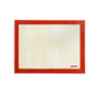 Pastry Tek Rectangle Tan and Red Silicone Half Size Baking Mat - Ultra Durable - 11 3/4" x 15 3/4" - 1 count box