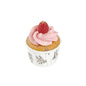 Panificio 2 oz Round Vintage Floral Paper Medium Baking Cup - Pleated - 2 1/4" x 2 1/4" x 1 1/2" - 200 count box