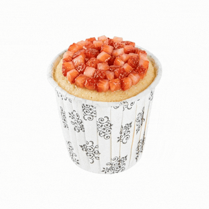 Panificio 4 oz Round Vintage Floral Paper Tall Baking Cup - Pleated - 3" x 3" x 2 3/4" - 200 count box
