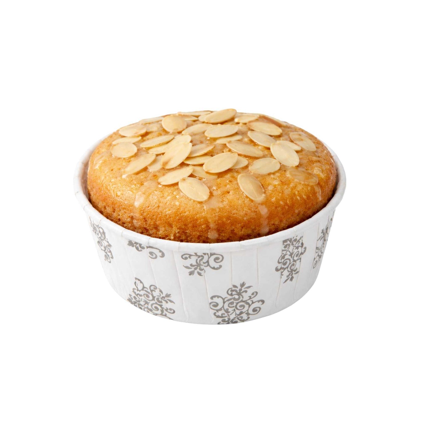 Panificio 5 oz Round Vintage Floral Paper Large Baking Cup - Pleated - 3 3/4" x 3 3/4" x 1 1/2" - 200 count box
