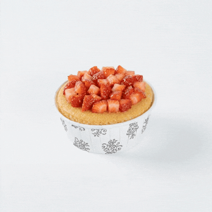 Panificio 5 oz Round Vintage Floral Paper Large Baking Cup - Pleated - 3 3/4" x 3 3/4" x 1 1/2" - 200 count box